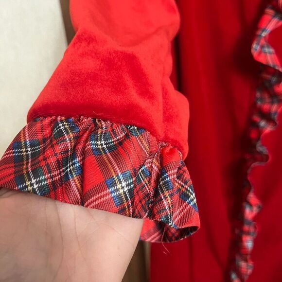 Vintage 60s Chiha Intimates Red Velour Robe - Picture 4 of 5